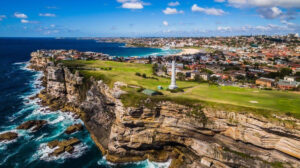 Bondi golf course from sea